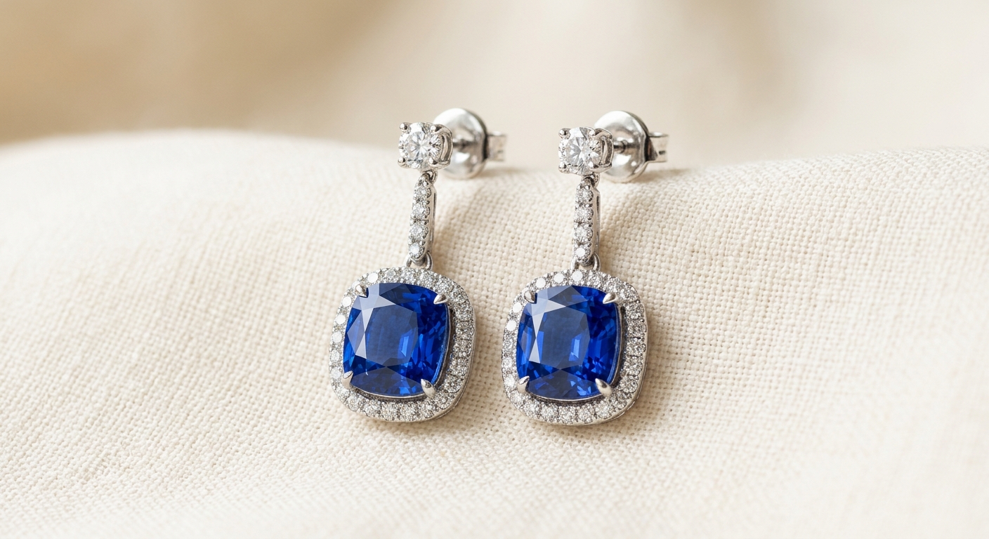Sapphire Drop Earrings