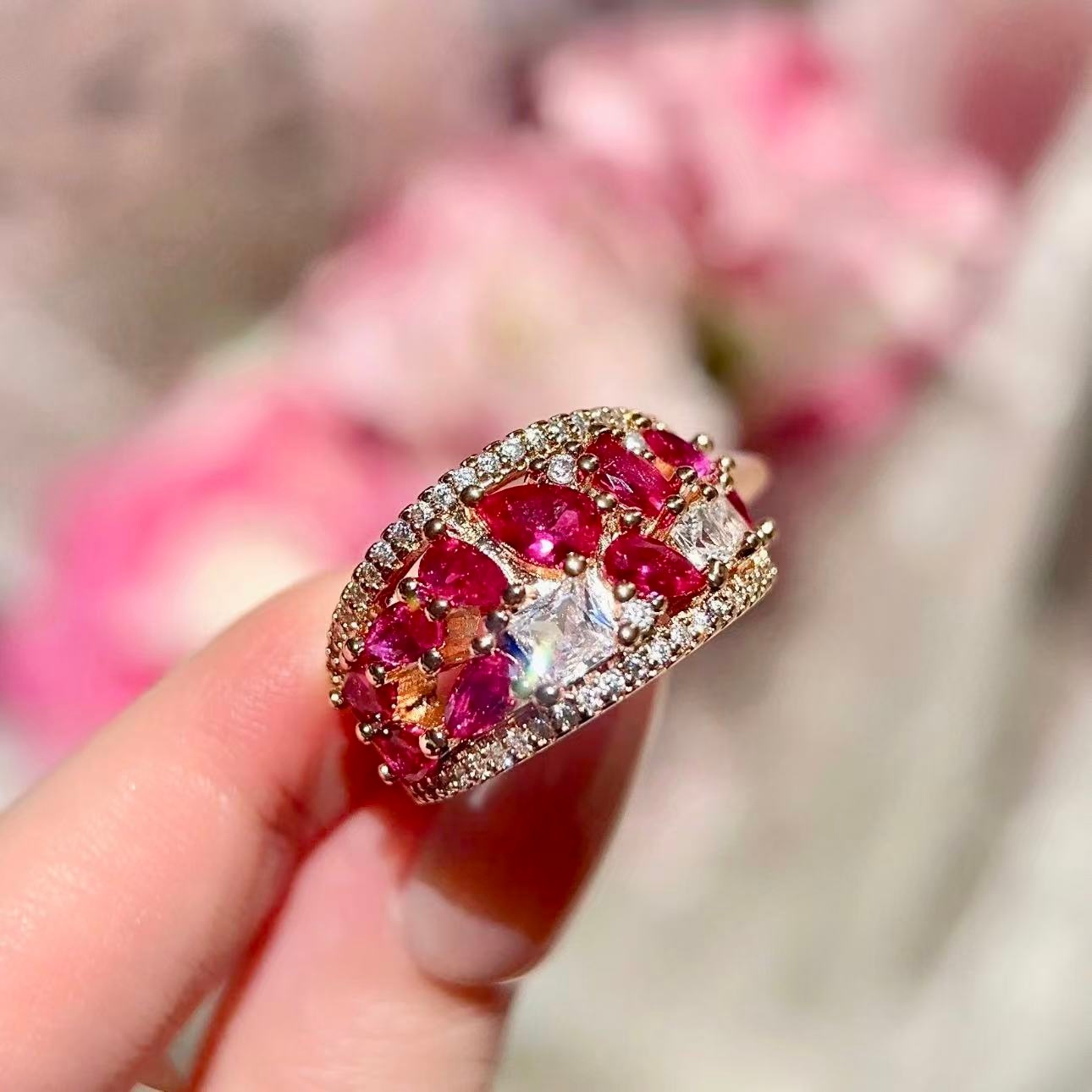Wild Berry · Cluster Ruby Band - Image 5