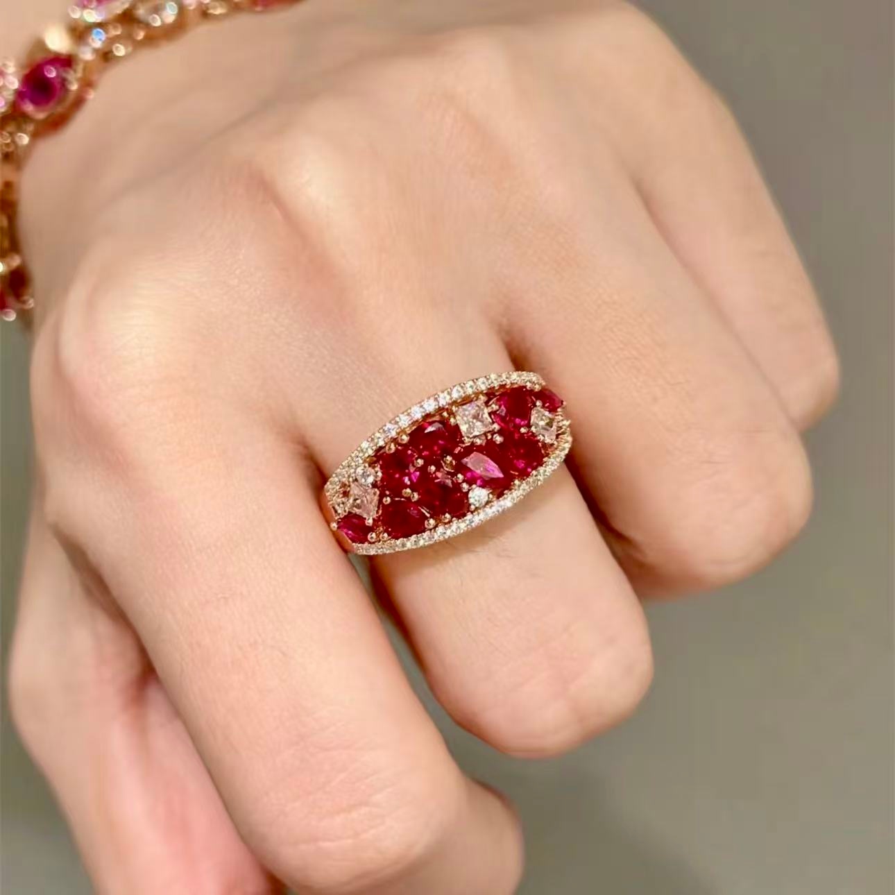 Wild Berry · Cluster Ruby Band - Image 6