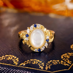 Moonlight Baroque: Natural Mother-of-Pearl Pendant