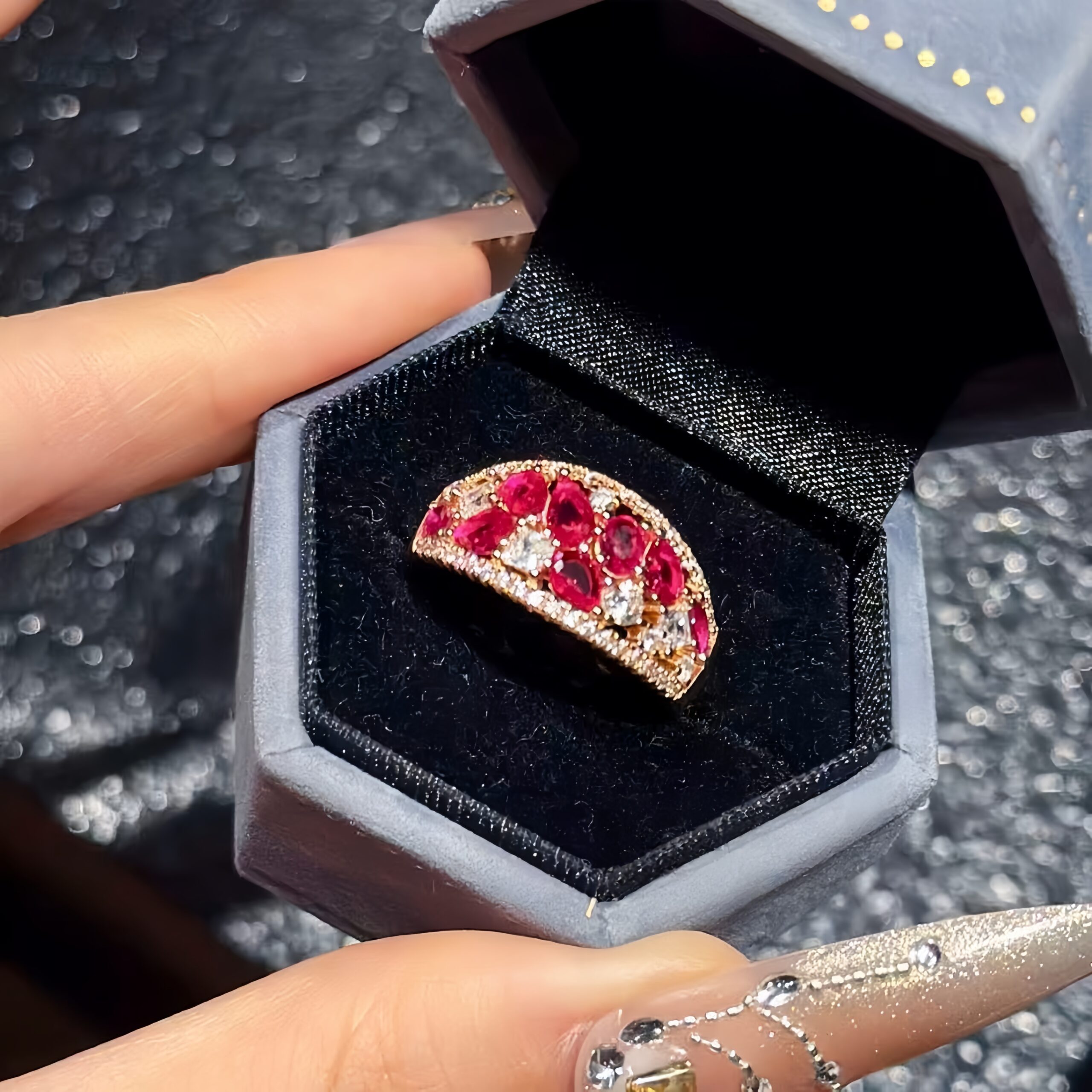 Wild Berry · Cluster Ruby Band - Image 7