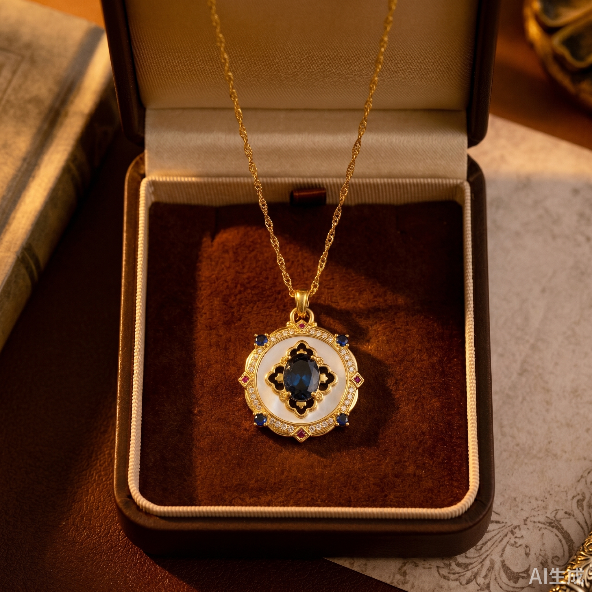 Celestial Dream: Blue Topaz Pendant - Image 2
