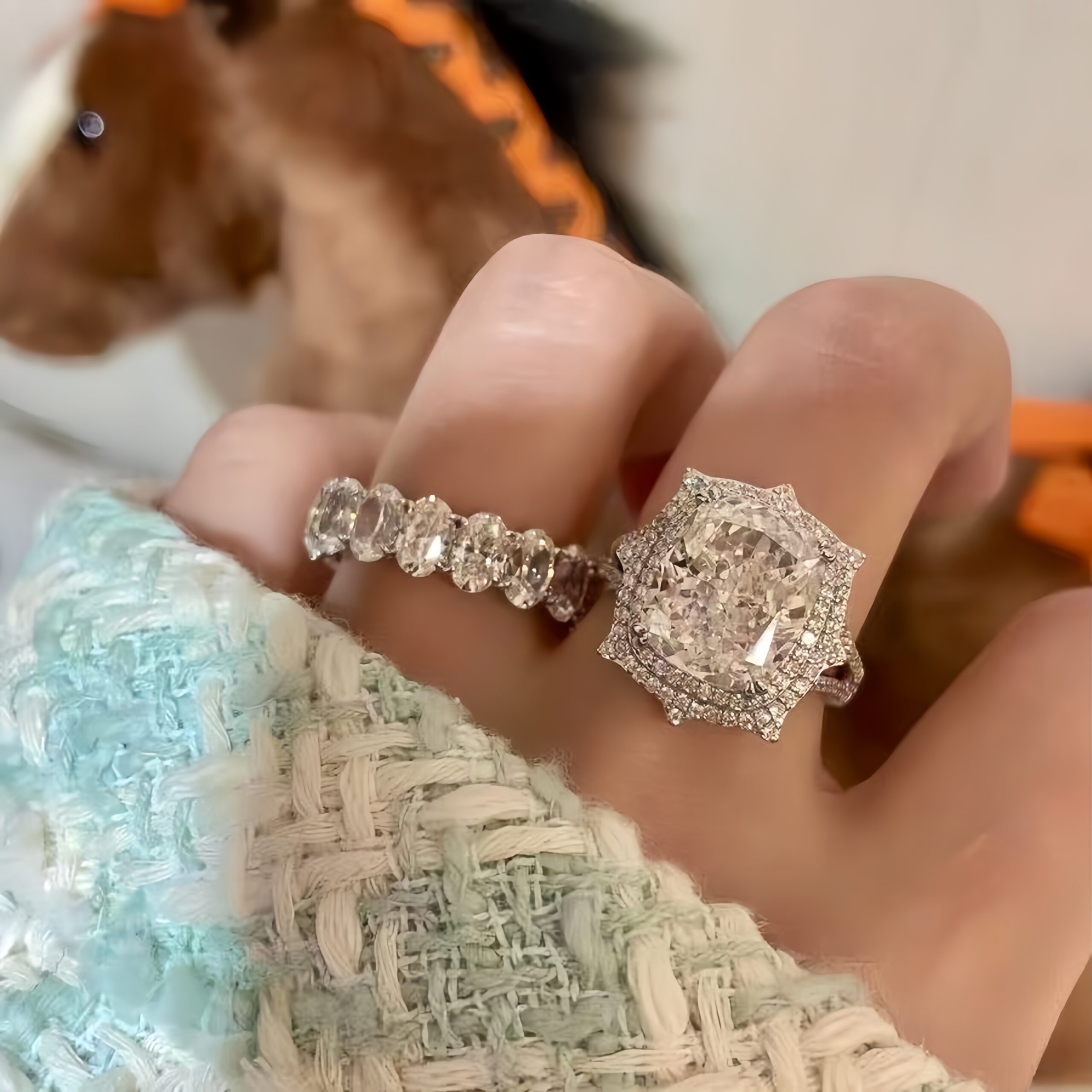 Floral Vow: Halo Drop Ring - Image 2
