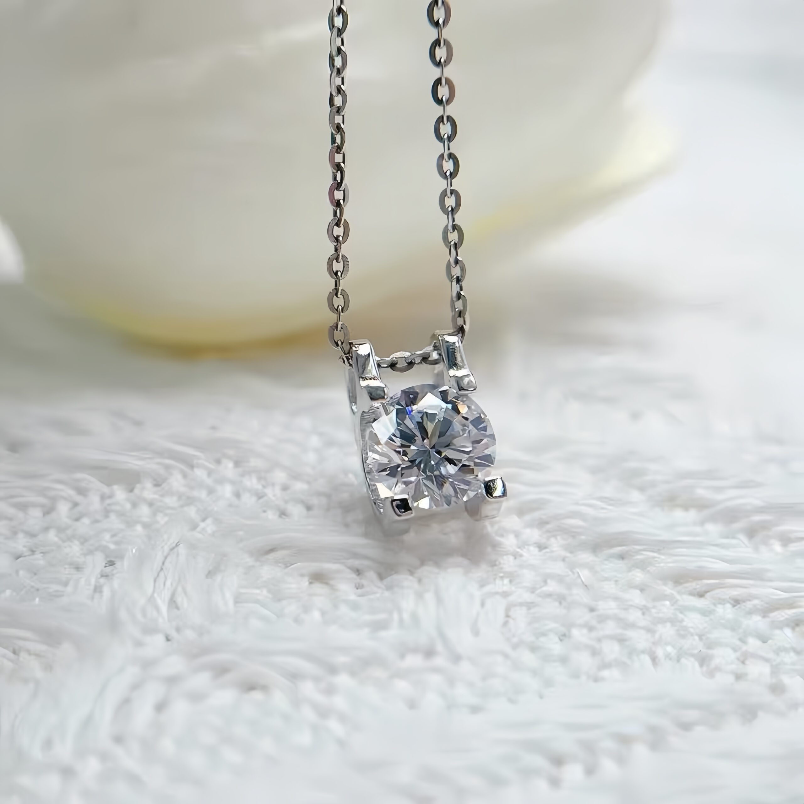 Celestial Whisper: Moissanite Pendant Necklace - Image 2