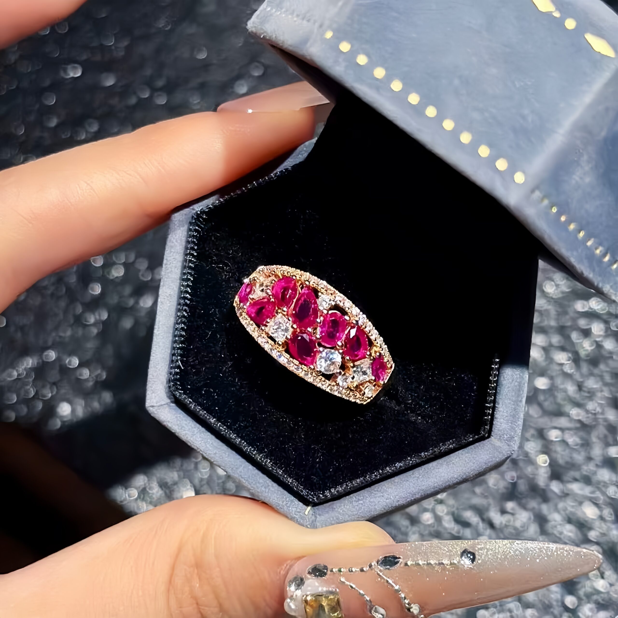 Wild Berry · Cluster Ruby Band - Image 8