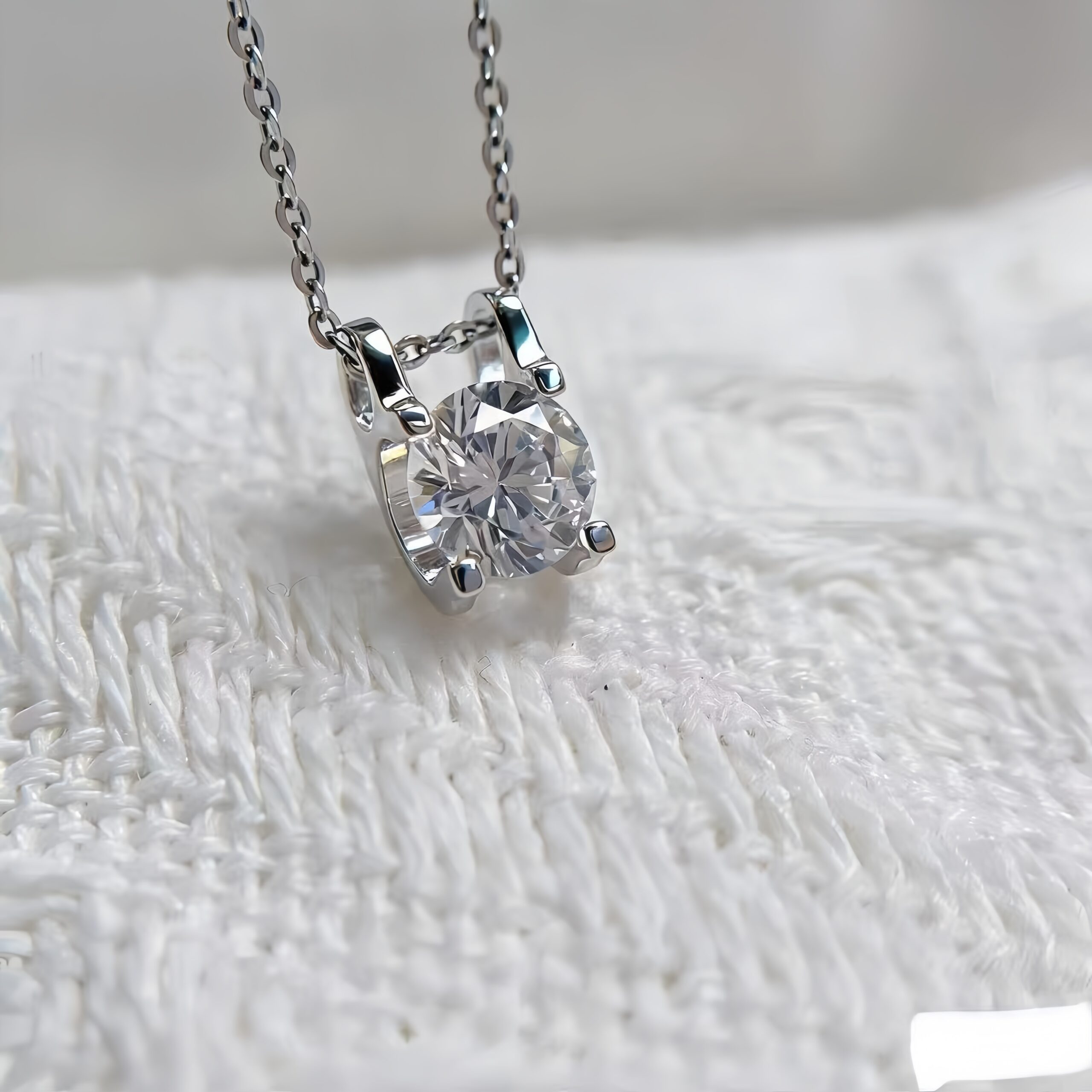 Celestial Whisper: Moissanite Pendant Necklace - Image 3